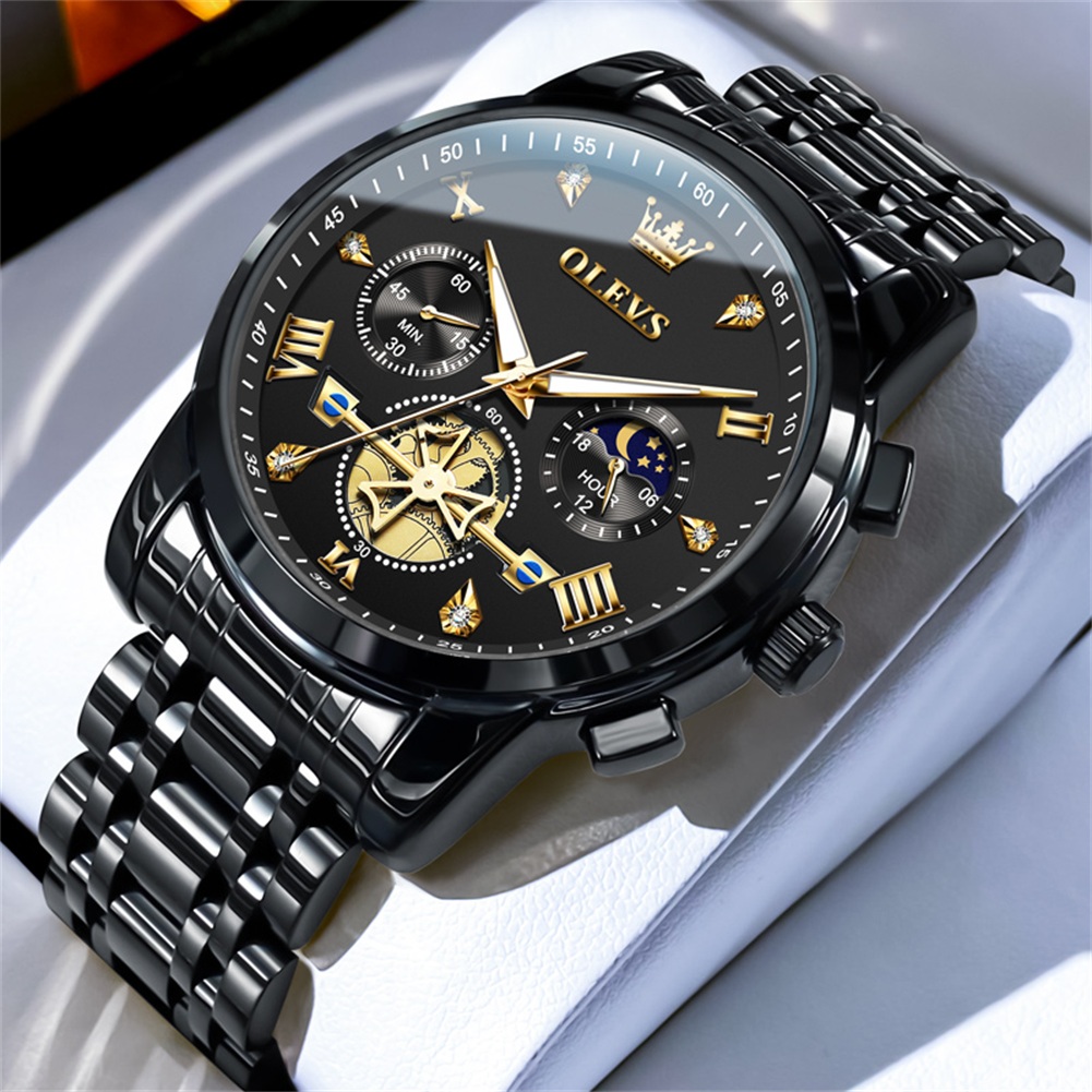 Luxury Watch Magazine - OLEVS Gloednieuwe luxe chronograafhorloges Heren roestvrijstalen