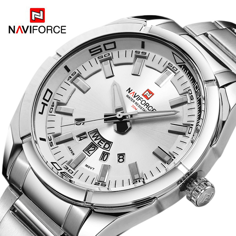 Luxury Watch Magazine - NAVIFORCE Merk Mannen Horloges Volledig Staal