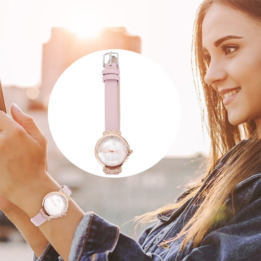 Luxury Watch Gift For Her - 1 stuk dameshorloge met strasssteentjes, modieus