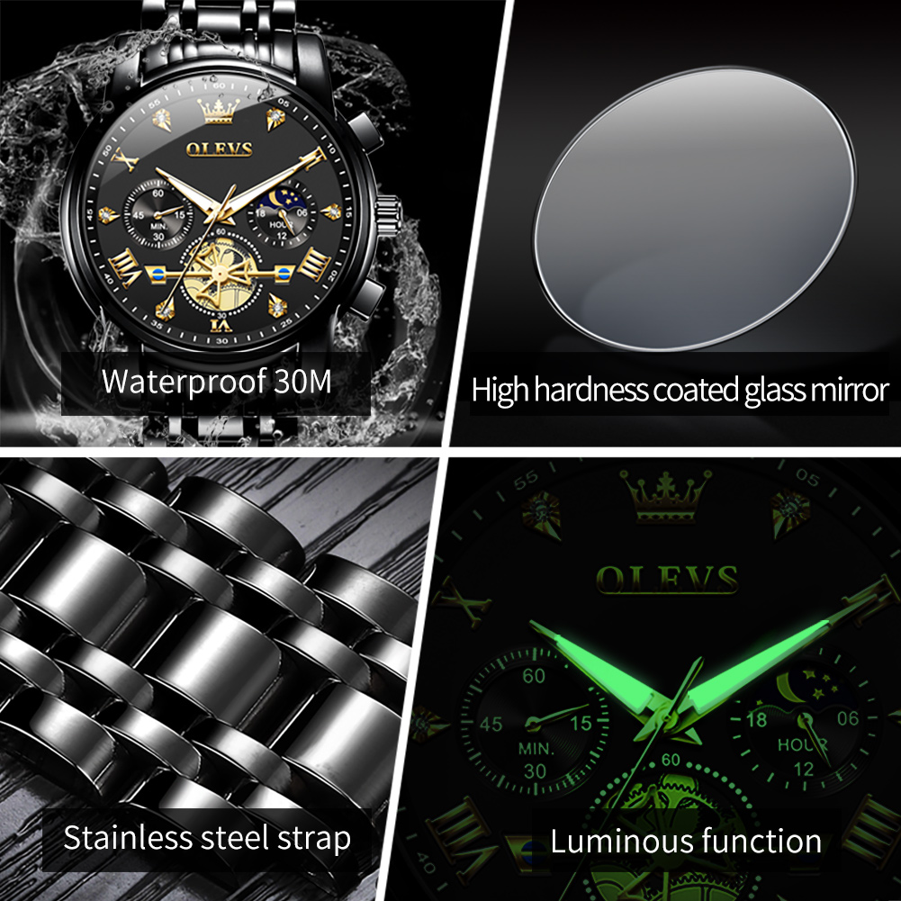OLEVS Gloednieuwe luxe chronog - Luxury Watch Magazine recensie en prijs